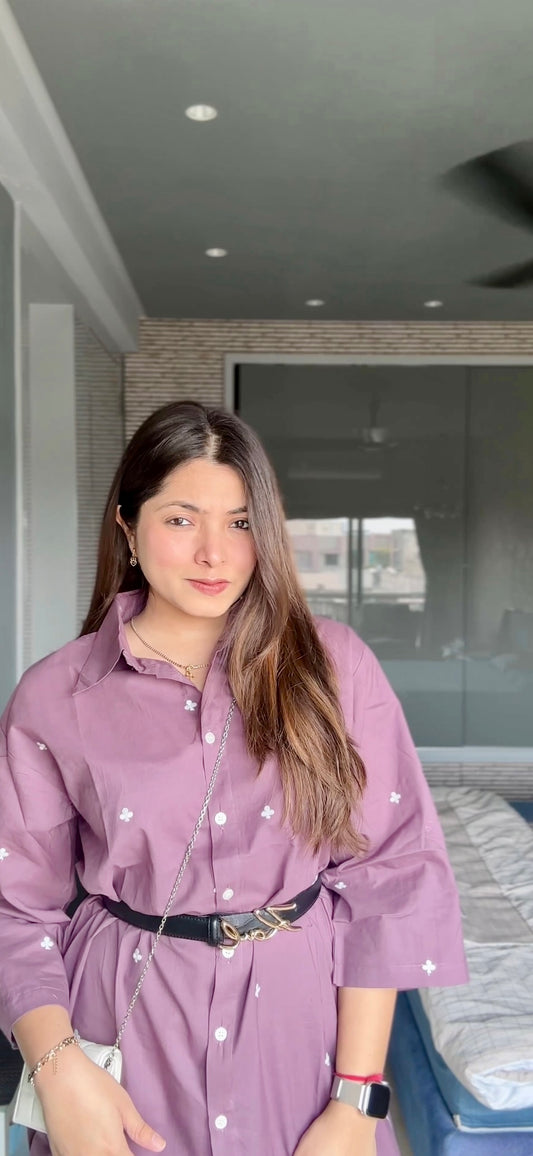 Oversized cotton shirt