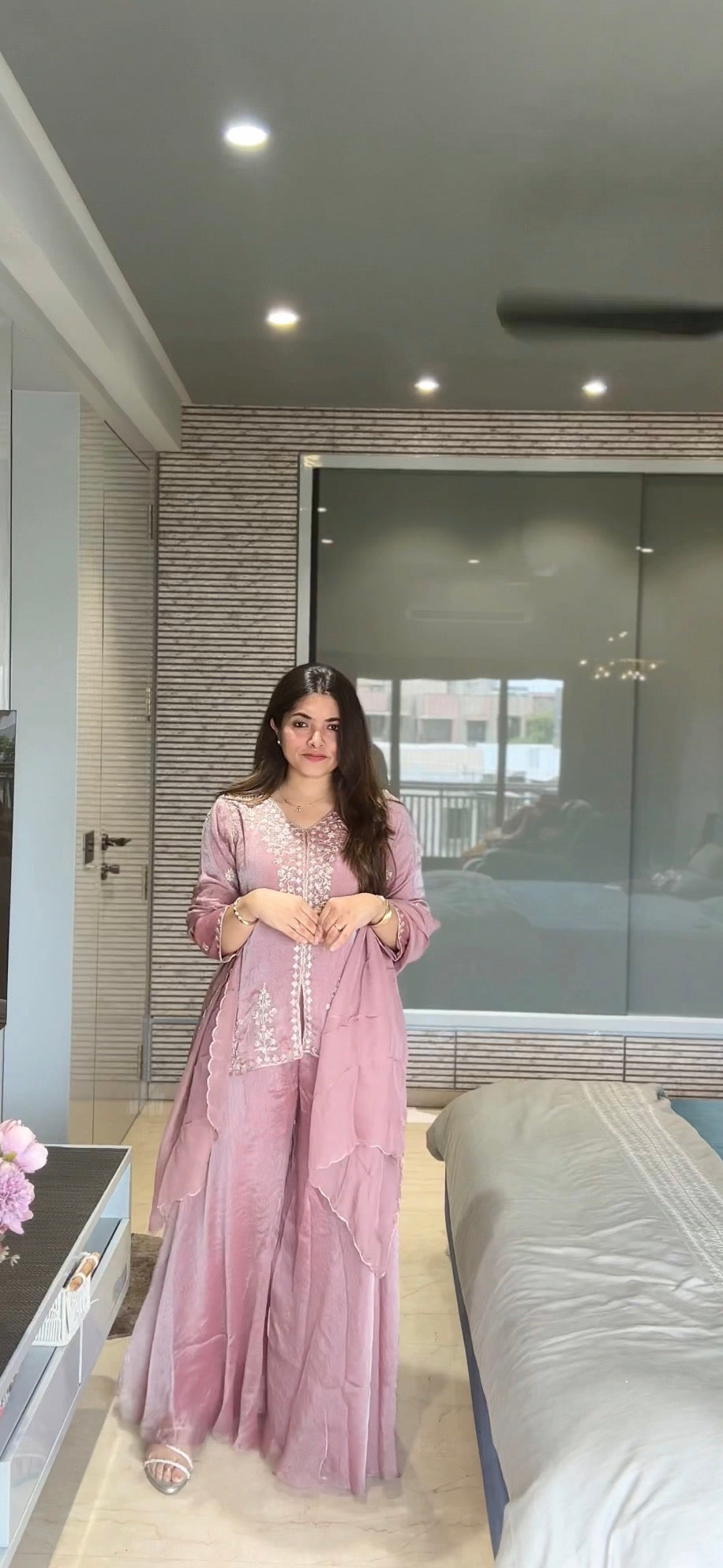 Tissue silk three piece Outfit