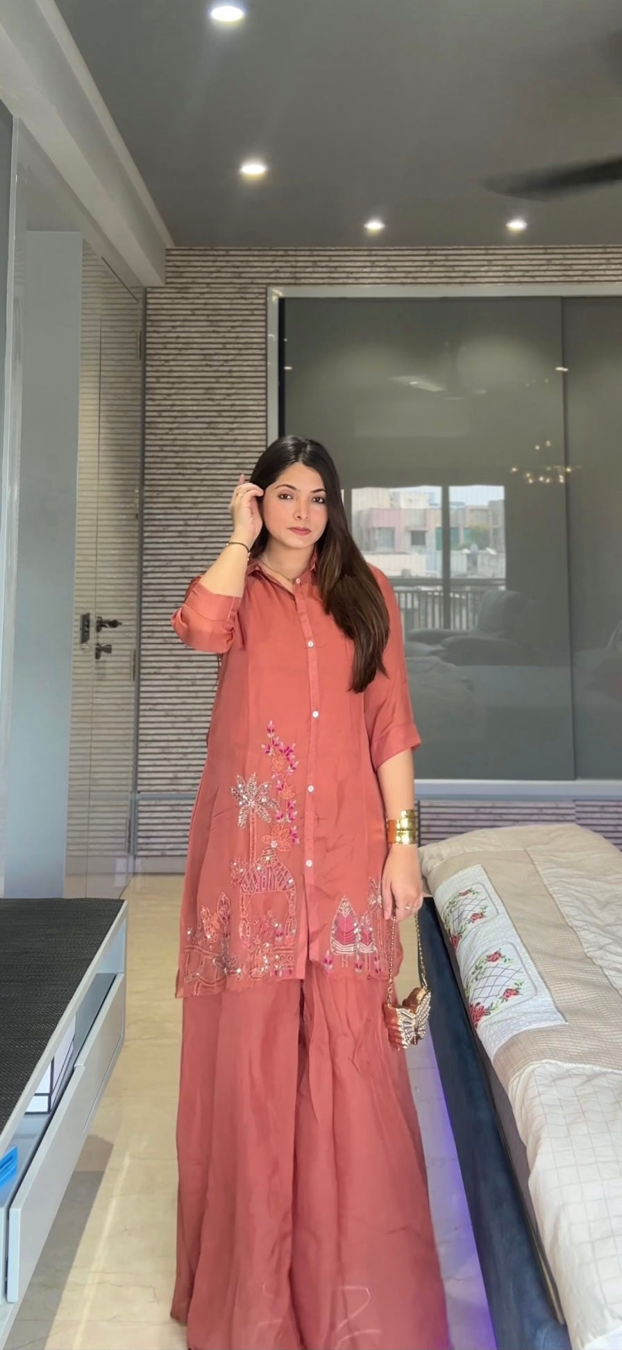 Colourful Organza indowestern