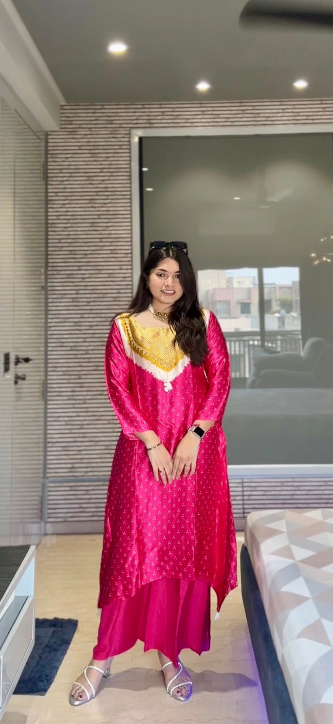 Gajji Silk kurta set